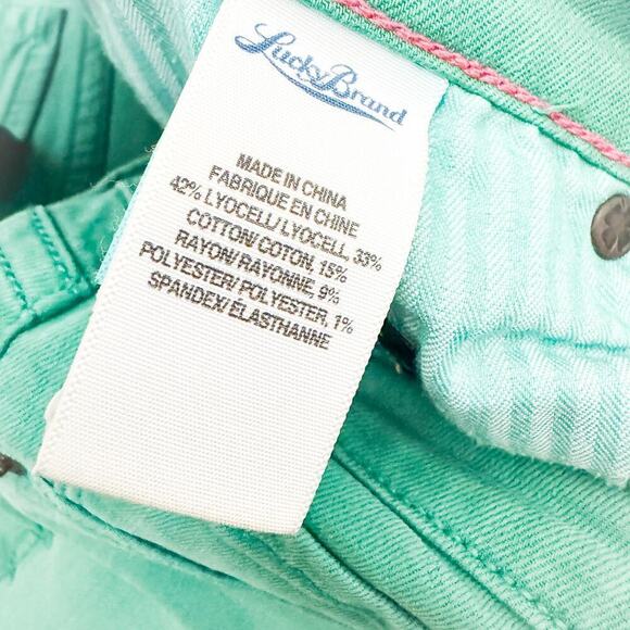 Lucky Brand Charlie Super Skinny Green Jeans Size 8 / 29 - Picture 7 of 11